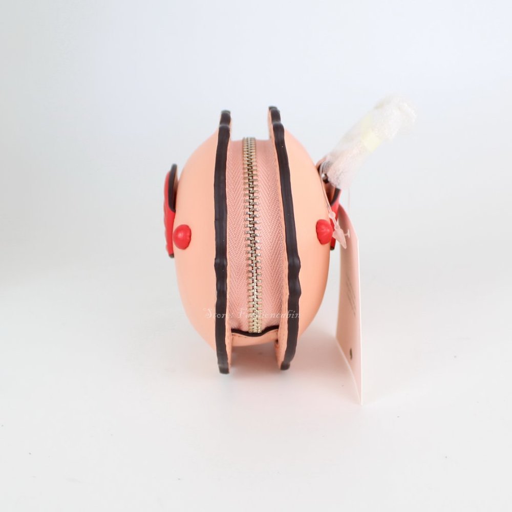NWT Kate Spade Fish Leather Coin Wallet, Guava Juice, Zip Closure, Bag Charm - Picture 4 of 10